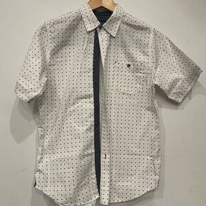 Stylish White Polka Dot Kids Button Down Shirt